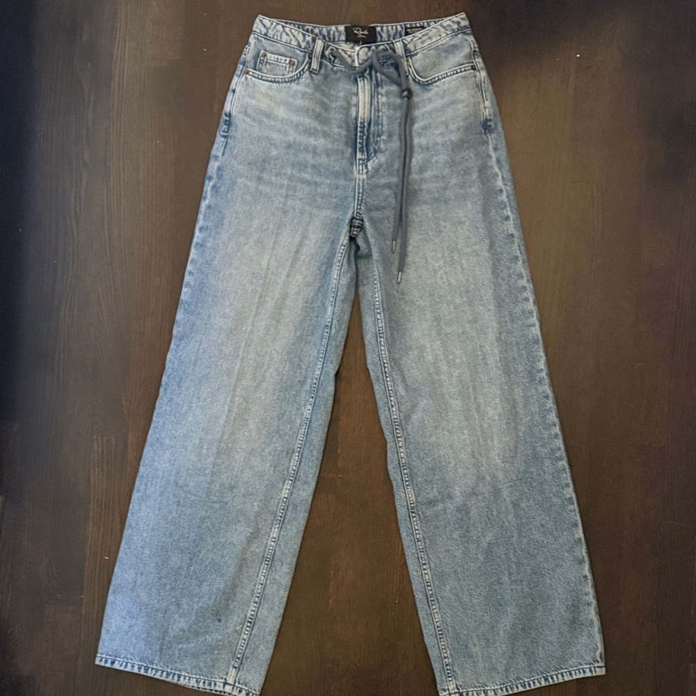 Rails Angeleno Drawstring Light Blue Wide Leg Jeans - Rare